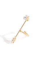 SOHI Náušnice ' Jordyn '  zlatá / strieborná