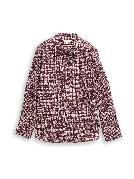 TOM TAILOR Blúzka  krémová / tmavočervená