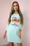 Šaty s potiskem Honey girl mint