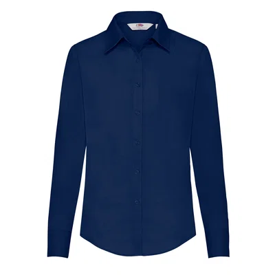 FRUIT OF THE LOOM F17•LADIES LONG SLEEVE POPLIN SHIRT