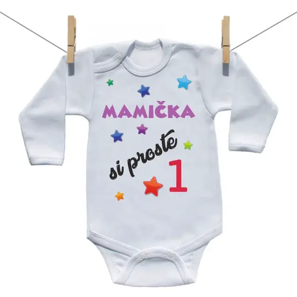Boodyy Body s dlhým rukávom Mamička si proste 1 98 (2-3 roky)