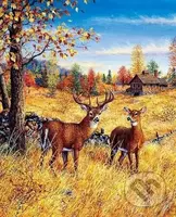 Jeleni na poli 30x40cm (Diamantové malování)