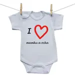 Boodyy Body s krátkym rukávom I love mamku a ocka 50 (0 mesiacov)