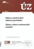 Úplné znenia zákonov 38/2015 (Zákon o správe daní, Zákon o dani z motorových vozidiel)
