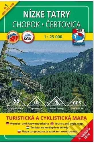 Nízke Tatry Chopok - Čertovica 1:25 000 (1 Turistická a cyklistická mapa)