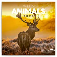 NOTIQUE Nástenný poznámkový kalendár Wild animals (Divoké zvieratá) 2026