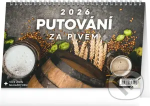 NOTIQUE Stolní kalendář Putování za pivem 2026 (řádky)