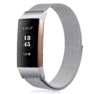 BStrap Milanese (Small) remienok na Fitbit Charge 3 / 4, silver
