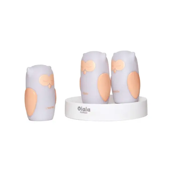 Olala Boutique LED Nočné svetielka Sovy, 3ks, biela OLB-XY-GR-21