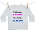 Boodyy Tričko s dlhým rukávom Krásny po maminke, šikovný po tatkovi 128 (7-8 rokov)