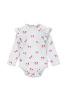 Bavlnené body pre bábätká Konges Sløjd SUI FRILL BODY GOTS