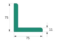 5 ks - Pěnový polyetylén Profil L75x75 (1ks=2bm)