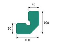 10 ks - Pěnový polyetylén Profil W100-100 (A;B = 100; C;D=50) (1ks=2bm)