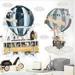 Samolepka na stenu/Tapeta Zvieratká v balónoch H16420