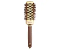 Štvorhranná fúkacia kefa na vlasy Olivia Garden Expert Blowout Straight Gold  a  Brown - 40 mm (ID2059) + darček zadarmo