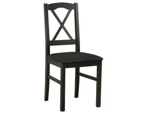 Jedálenská stolička Nila, čierna/čierná látka%