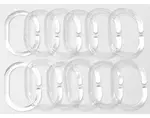 Krúžky na záves (12 ks) priehľadné%