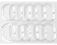 Krúžky na záves (12 ks) priehľadné%