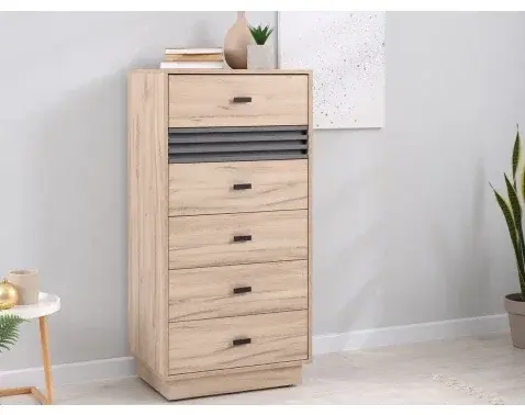 Komoda so zásuvkami Ancona, 60 cm, dub estana/antracit%