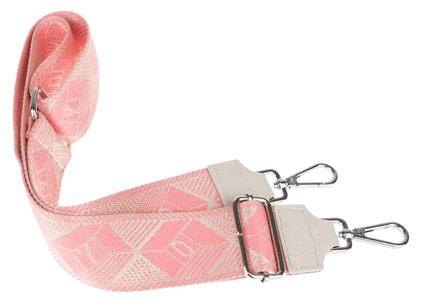 NovaKabelka.sk Látkový prídavný popruh geometrico roso argento