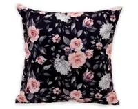 Dekoračný vankúš Rosalina 45x45 cm, čierny%