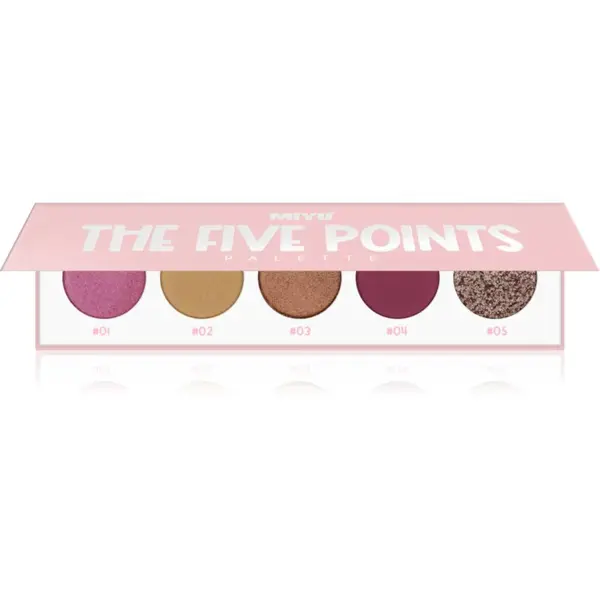 Miyo Eyeshadow The five points paletka očních stínů odstín 27 Purple heart 1 ks