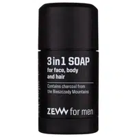 Zew For Men 3 in 1 Soap přírodní tuhé mýdlo na obličej, tělo a vlasy 3 v 1 85 ml