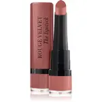 Bourjois Rouge Velvet The Lipstick matná rtěnka odstín 47 Rose Brulé 2.4 g