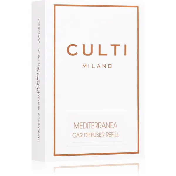 Culti Milano Car Mediterranea vůně do auta náhradní náplň 57x35 cm