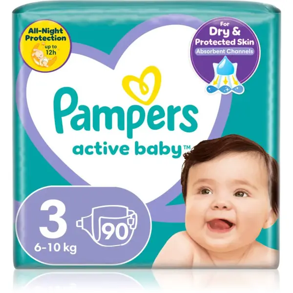 Pampers Active Baby Size 3 jednorázové pleny 6-10 kg 90 ks