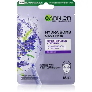 Garnier Textil Masks Hydra Bomb plátýnková maska s vysoce hydratačním a vyživujícím účinkem 28 g