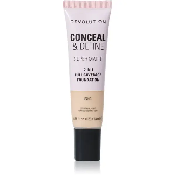 Revolution Conceal & Define matující make-up odstín F2NC 23 ml