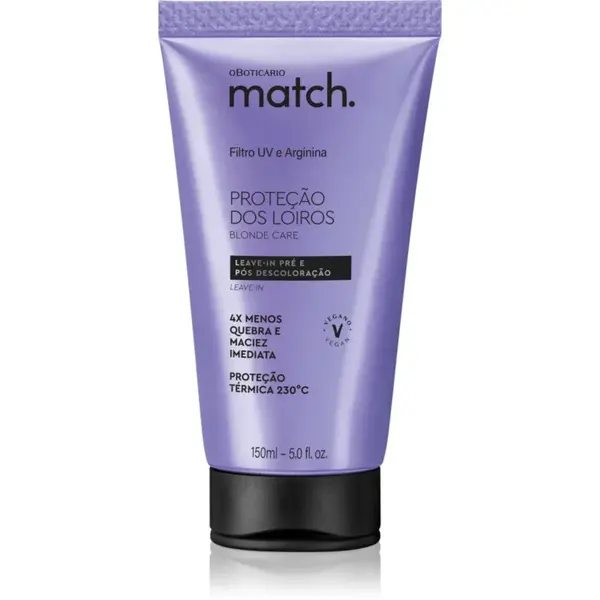 oBoticário Match. Blonde Care obnovující bezoplachová maska pro blond vlasy 150 ml