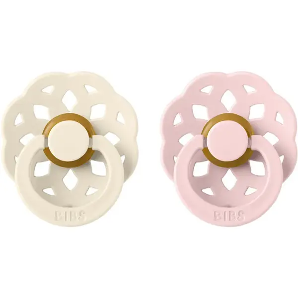 BIBS Boheme Natural Rubber Size 2: 6+ months dudlík Ivory / Blossom 2 ks