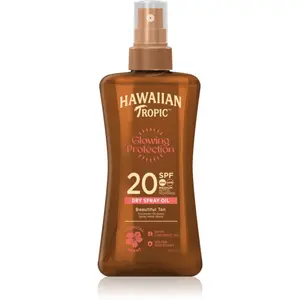 Hawaiian Tropic Glowing Protection Dry Oil Spray hydratační gel na opalování SPF 20 200 ml
