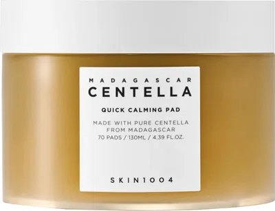 SKIN1004 Zklidňující esenciální tonikové polštářky Madagascar Centella (Quick Calming Pad) 130 ml