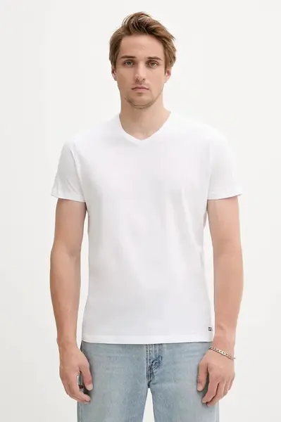 Bavlněné tričko Diesel MICHAEL-D-BOX-3PACK 3-pack pánské, bílá barva, A17829.0LIAD