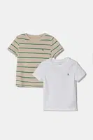 Bavlněné tričko Calvin Klein Jeans 2-pack béžová barva, IB0IB02364