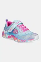 Dětské tenisky Skechers ETERNAL HEART LIGHTS tyrkysová barva, 302696L