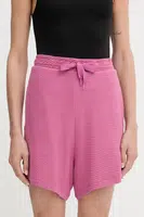 Kraťasy BOSS dámské, fialová barva, high waist, 50545617