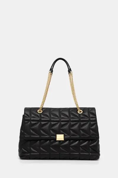 Kožená kabelka Karl Lagerfeld černá barva, A1W30189