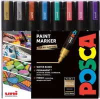 Sada akrylových fixů Uni Posca 1,8-2,5mm 8ks metalické