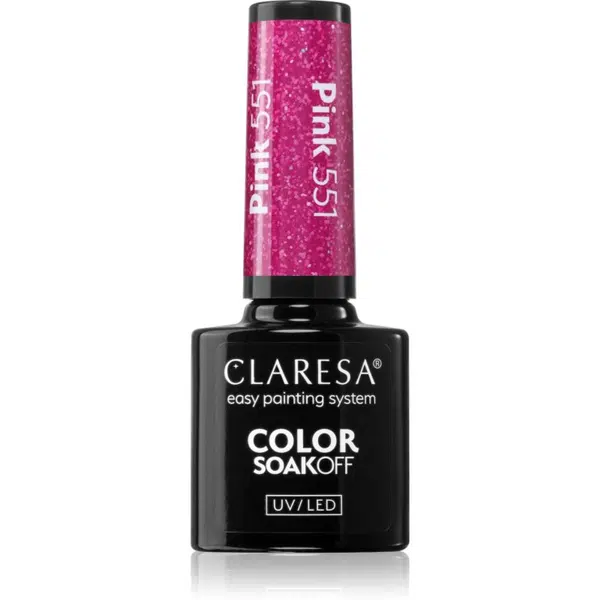 Claresa SoakOff UV/LED Color Balloon Journey gelový lak na nehty odstín Pink 551 5 g