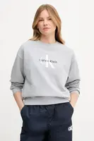 Mikina Calvin Klein Jeans dámská, šedá barva, LV047B234G