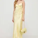 Šaty Bardot DEMETR žlutá barva, maxi, 58998DB