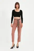 Trendyol Camel Tie Detailní kalhoty