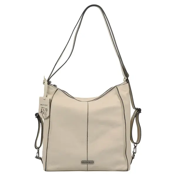 Dámska kožená batôžko kabelka Burkely Ghira - béžová