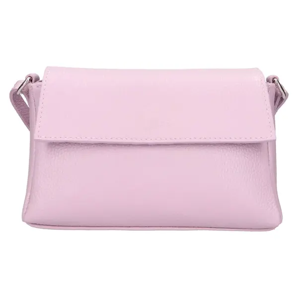 Dámska kožená crossbody kabelka Italia Darina - svetlo fialová