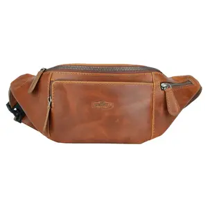 Pánska kožená ľadvinka Sparwell Vähe - koňak