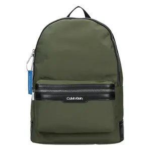Pánský batoh Calvin Klein Campus, syntetická kůže, na notebook 15" − zelená